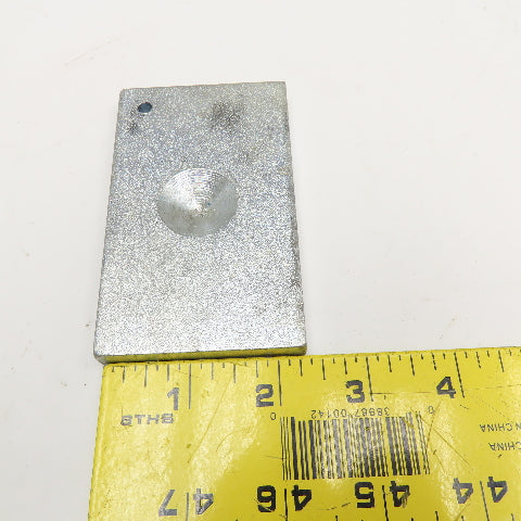 2-3/8" x 4" Hot Dip Galvanized Steel Plate Floor Target Pad 1" Dimple Lot Of 4