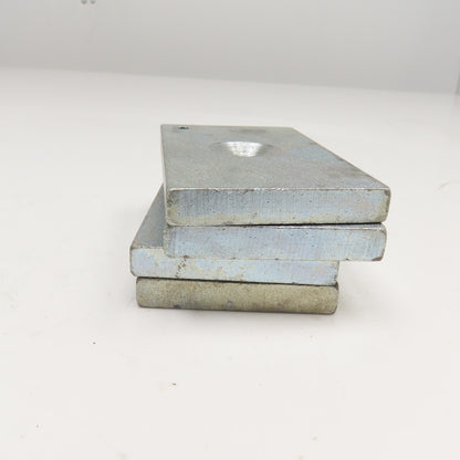 2-3/8" x 4" Hot Dip Galvanized Steel Plate Floor Target Pad 1" Dimple Lot Of 4