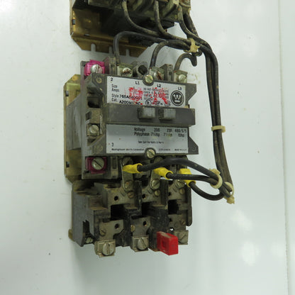 Westinghouse 765A840G01 10HP Size 1 Reversing Contactor 120V Coil W/ 277A534GO1