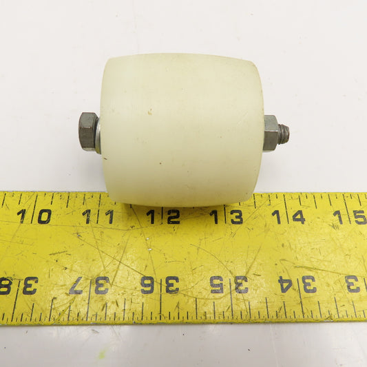 1.9" BF Crowned Face UHMW Roller 2.140" Wide 5/16" Bolt Axel