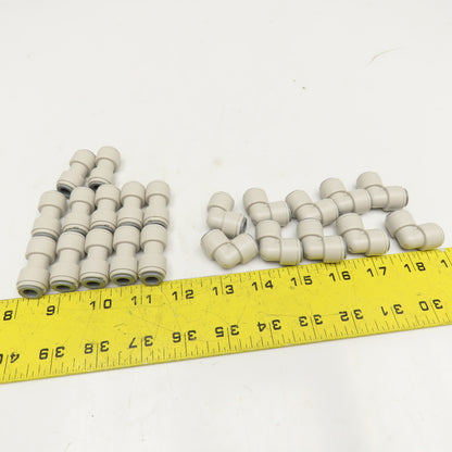 John Guest 8mm x 8mm Push To Connect Nylon Tube Elbow & Couplings Lot Of 22