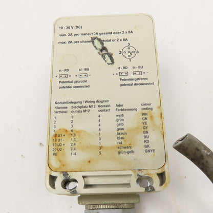 Weidmuller 170592-1000 4 Position Distribution Block 10-30VDC