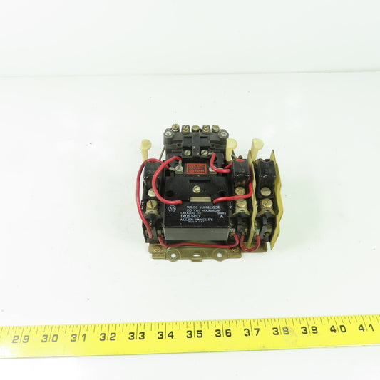 Allen Bradley 709-A0B103 Ser K Size 0 Motor Starter 5HP 120V Coil W/ 1401-N10