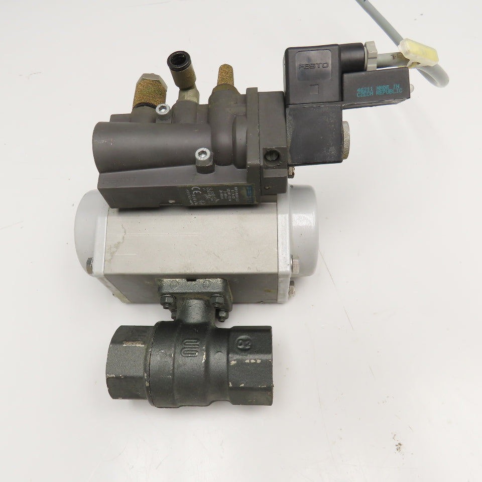 Festo QH-DR-1 B NVF3-MOH-5/2-K1/4-EX 1" NPT Pneumatic Valve Actuator 24VDC