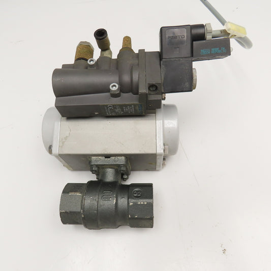 Festo QH-DR-1 B NVF3-MOH-5/2-K1/4-EX 1" NPT Pneumatic Valve Actuator 24VDC