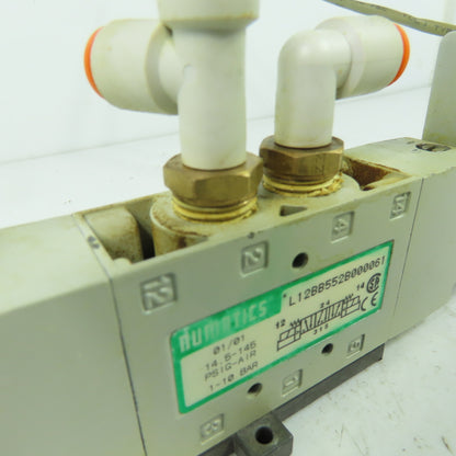 Numatics L12BB552B000061 145PSI Pneumatic Solenoid Valve 1/4" NPT 24VDC Coil