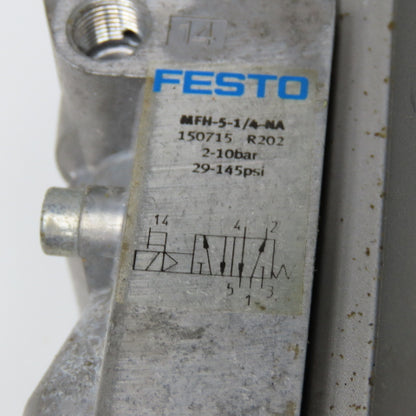 Festo QH-DR-1 B MFH-5-1/4 1" NPT Pneumatic Valve Actuator 24VDC