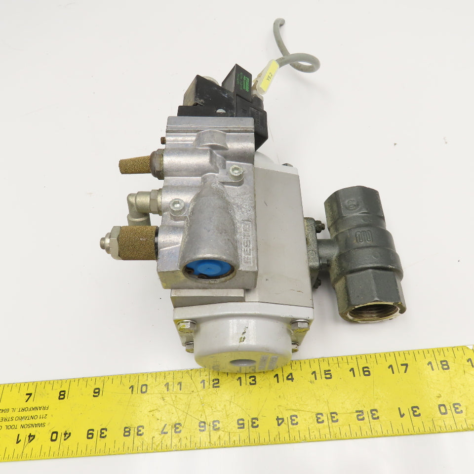 Festo QH-DR-1 B MFH-5-1/4 1" NPT Pneumatic Valve Actuator 24VDC