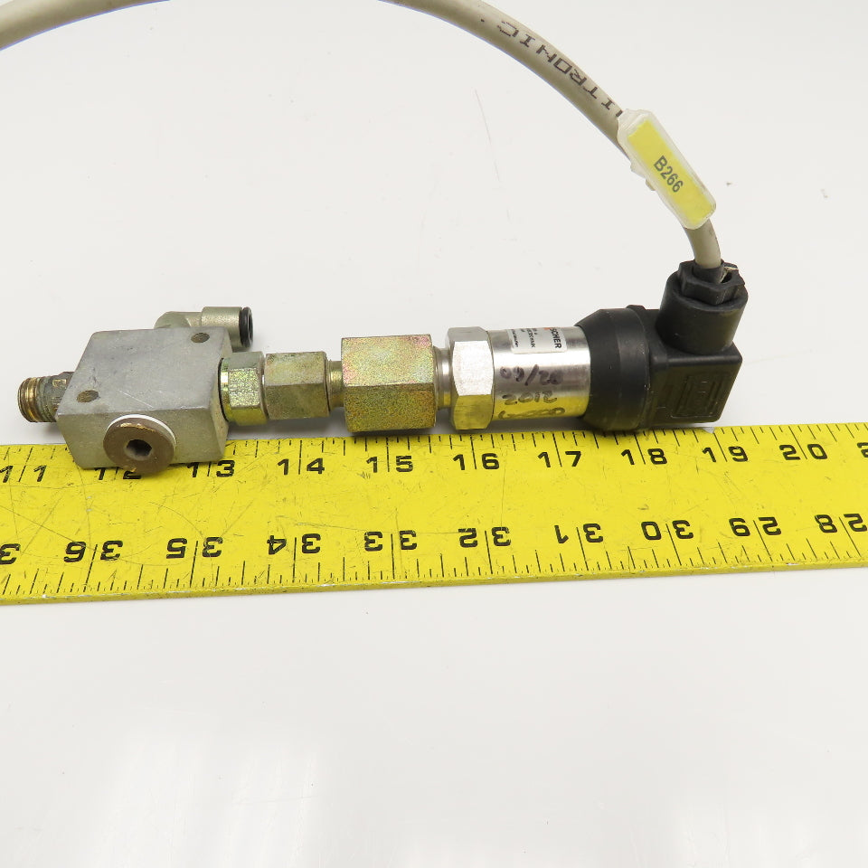 Fischer ME6136M87PH9M116 Pressure Transmitter 24VDC -1 - +9 Bar 1/4" NPT