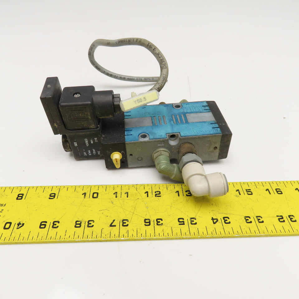 Rexroth 577 608 5/2 Position Single Solenoid Pneumatic Directional Valve 24 VDC
