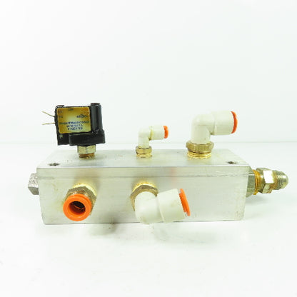 6-3/4"x 2" Aluminum Pneumatic Manifold Distribution Block 7-Port