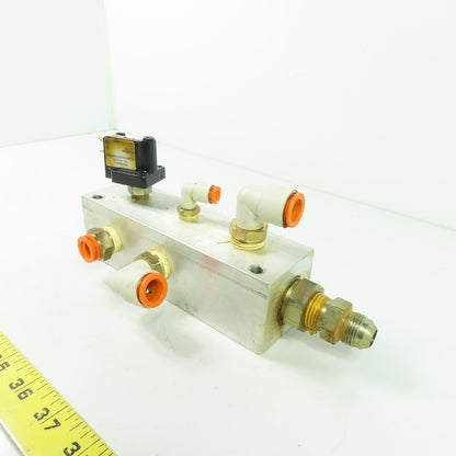6-3/4"x 2" Aluminum Pneumatic Manifold Distribution Block 7-Port
