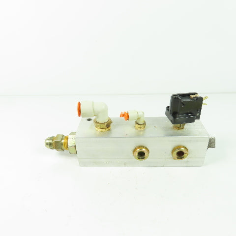 6-3/4"x 2" Aluminum Pneumatic Manifold Distribution Block 7-Port