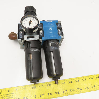 Rexroth 5351330200 LUB. C25i 1/2" NPT Compressed Air Filter Lubricator Regulator