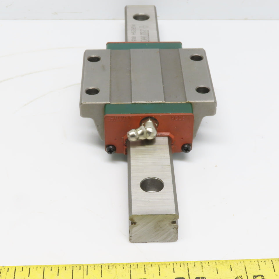 HIWIN ARG25H 8-11/16" OAL Linear Guide Rail W/AGW25CB Bearing Block