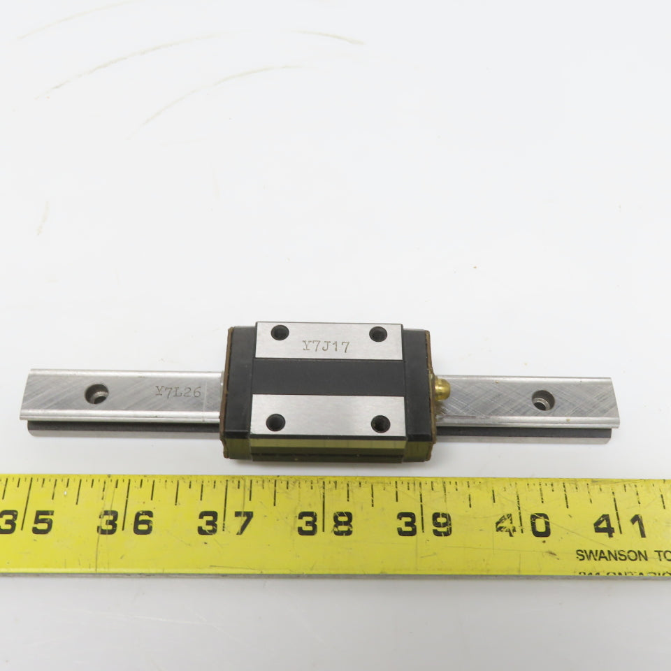 THK Y7J17/Y7L26 6-1/4" OAL Linear Guide Rail W/THKSR15 Bearing Block