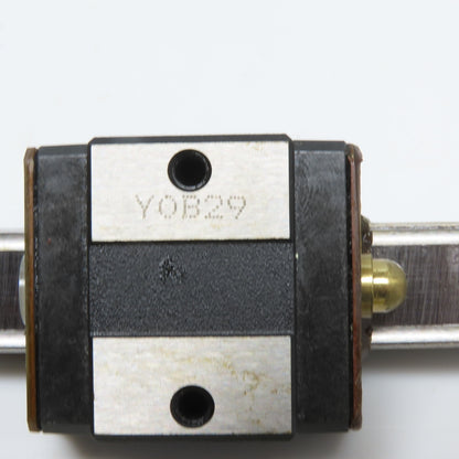 THK Y0B29 11-1/16" OAL Linear Guide Rail W/(2) THKSR15 Bearing Block