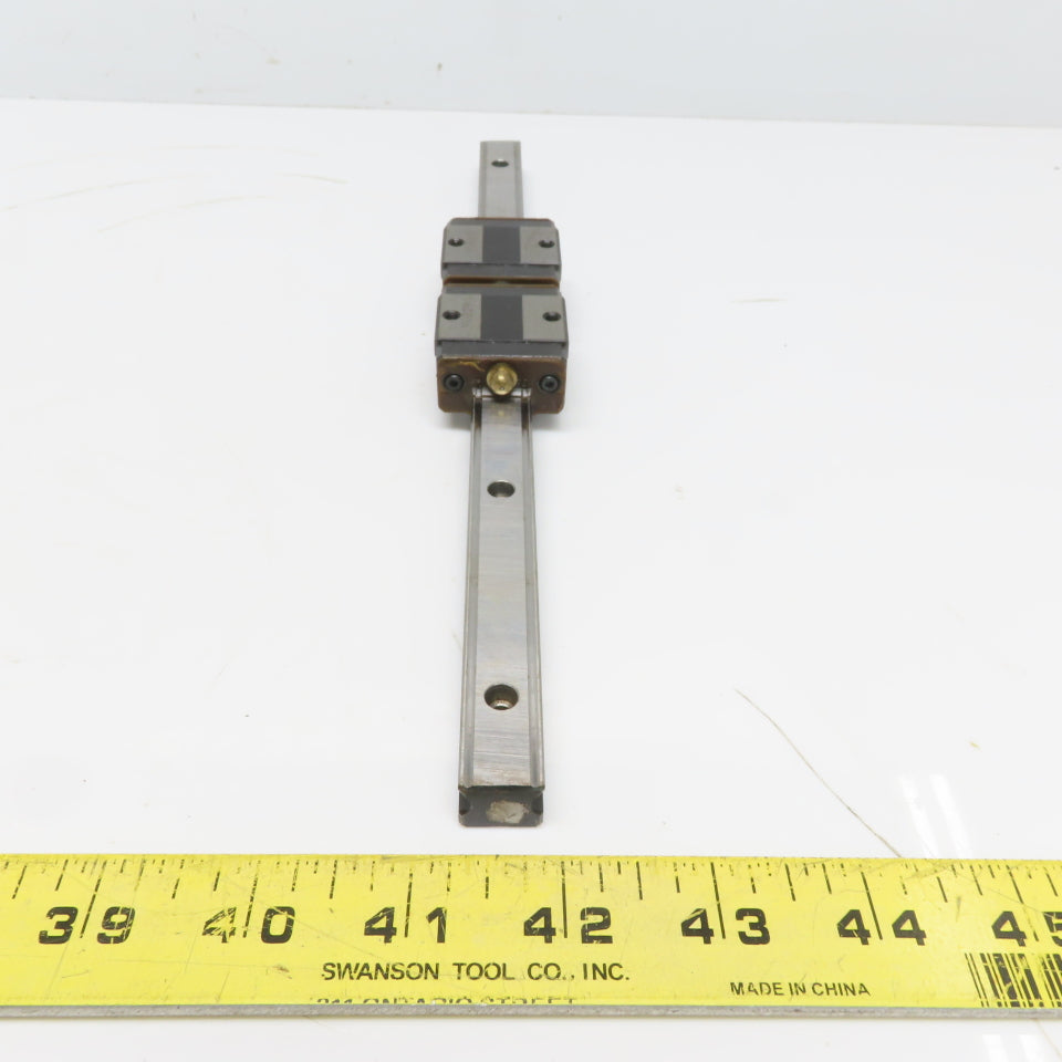 THK Y0B29 11-1/16" OAL Linear Guide Rail W/(2) THKSR15 Bearing Block