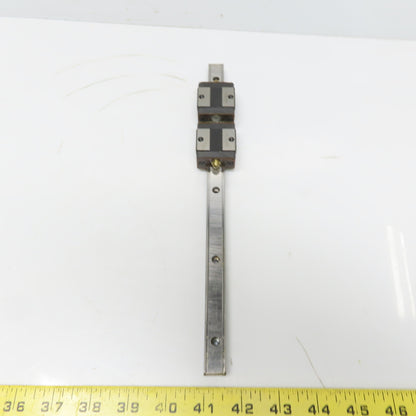 THK Y0B29 11-1/16" OAL Linear Guide Rail W/(2) THKSR15 Bearing Block