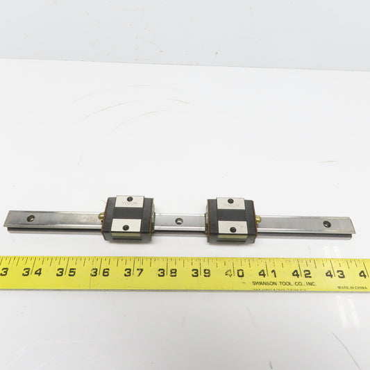 THK Y0B29 11-1/16" OAL Linear Guide Rail W/(2) THKSR15 Bearing Block