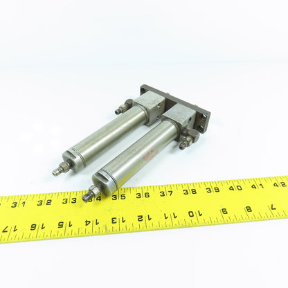 Bimba BF-093-D Double Acting Twin Air Cylinder Assembly 1-1/16" Bore 3" Stroke