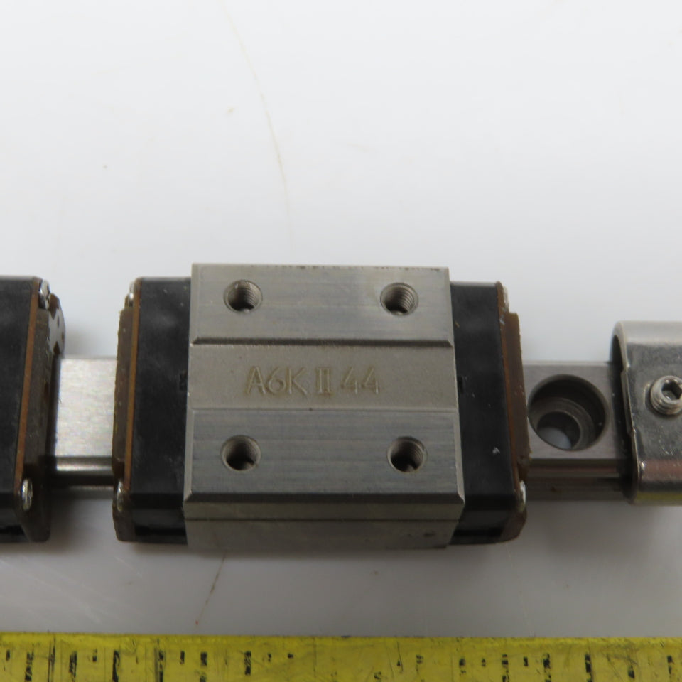 95mm OAL Linear Guide Rail W/(2) A6K II 44 Bearing Block