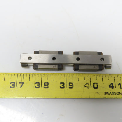 95mm OAL Linear Guide Rail W/(2) A6K II 44 Bearing Block