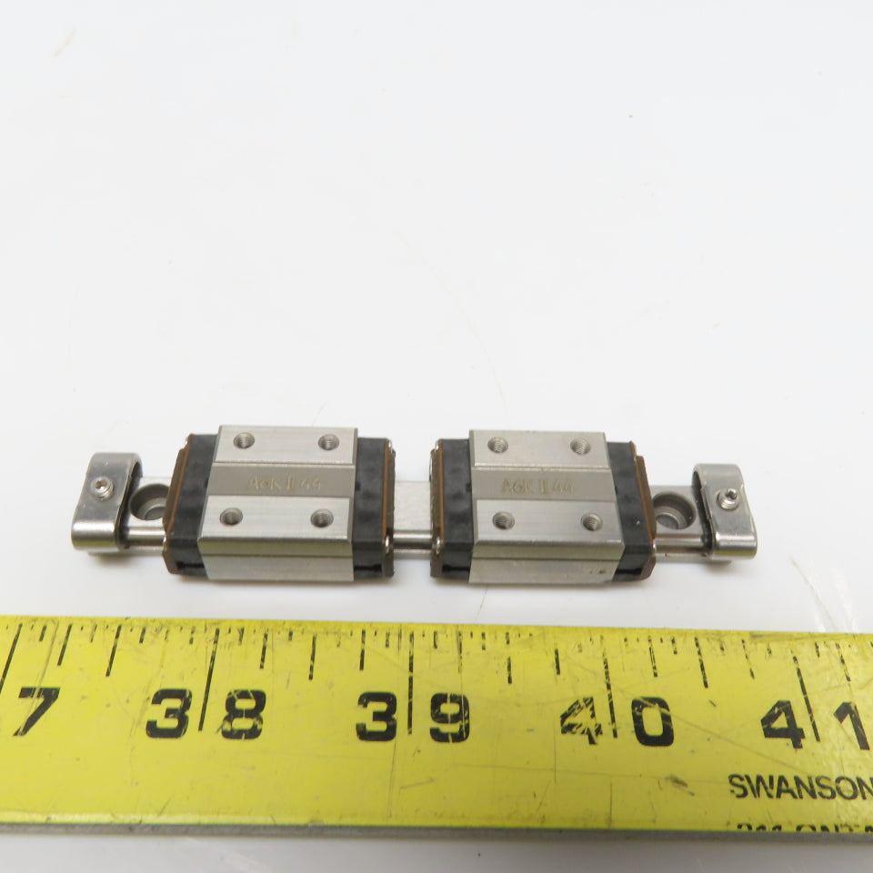 95mm OAL Linear Guide Rail W/(2) A6K II 44 Bearing Block