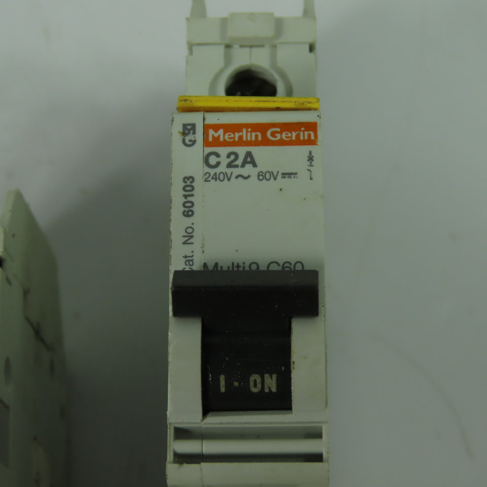 Merlin Gerin 60103 C2A Multi9-C60 Circuit Breaker 240V 10KVA Lot Of 5