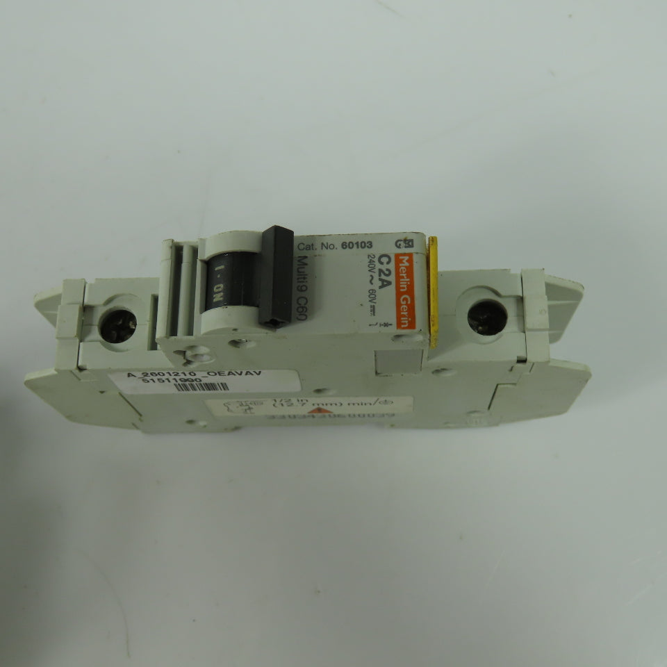 Merlin Gerin 60103 C2A Multi9-C60 Circuit Breaker 240V 10KVA Lot Of 5