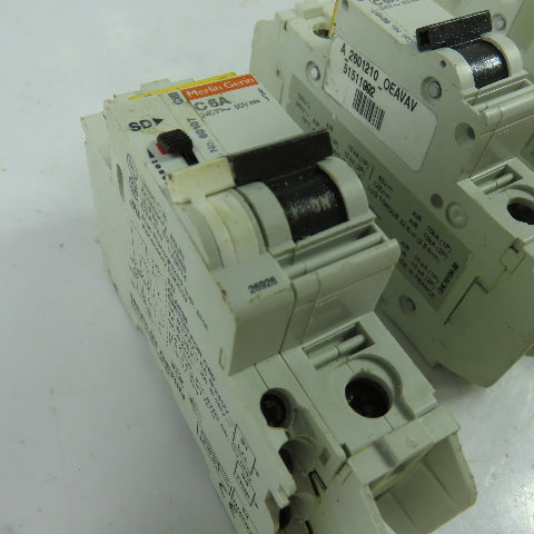 Merlin Gerin 60107 C6A Multi9-C60 Circuit Breaker 240V 10KVA Lot Of 3