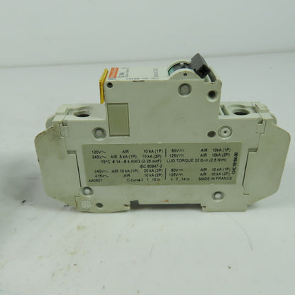 Merlin Gerin 60107 C6A Multi9-C60 Circuit Breaker 240V 10KVA Lot Of 3