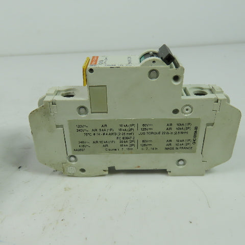 Merlin Gerin 60107 C6A Multi9-C60 Circuit Breaker 240V 10KVA Lot Of 3