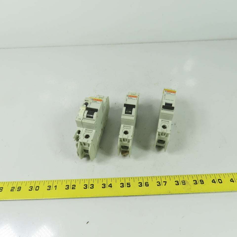 Merlin Gerin 60107 C6A Multi9-C60 Circuit Breaker 240V 10KVA Lot Of 3