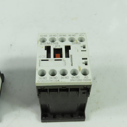 Siemens 3RH1131-1BB40 600V 10A Contactor 24VDC Coil Lot Of 2