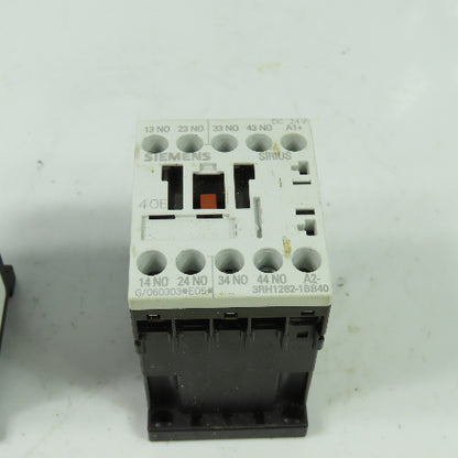 Siemens 3RH1131-1BB40 600V 10A Contactor 24VDC Coil Lot Of 2