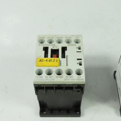 Siemens 3RH1131-1BB40 600V 10A Contactor 24VDC Coil Lot Of 2