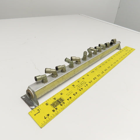 15 Port G1/4 x G1/2 Aluminum Low Pressure Manifold