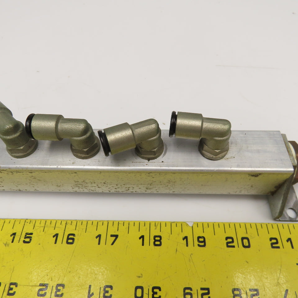 15 Port G1/4 x G1/2 Aluminum Low Pressure Manifold