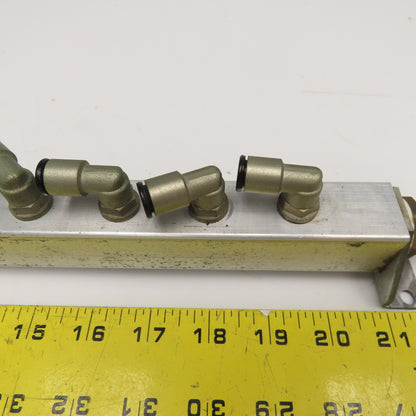 15 Port G1/4 x G1/2 Aluminum Low Pressure Manifold