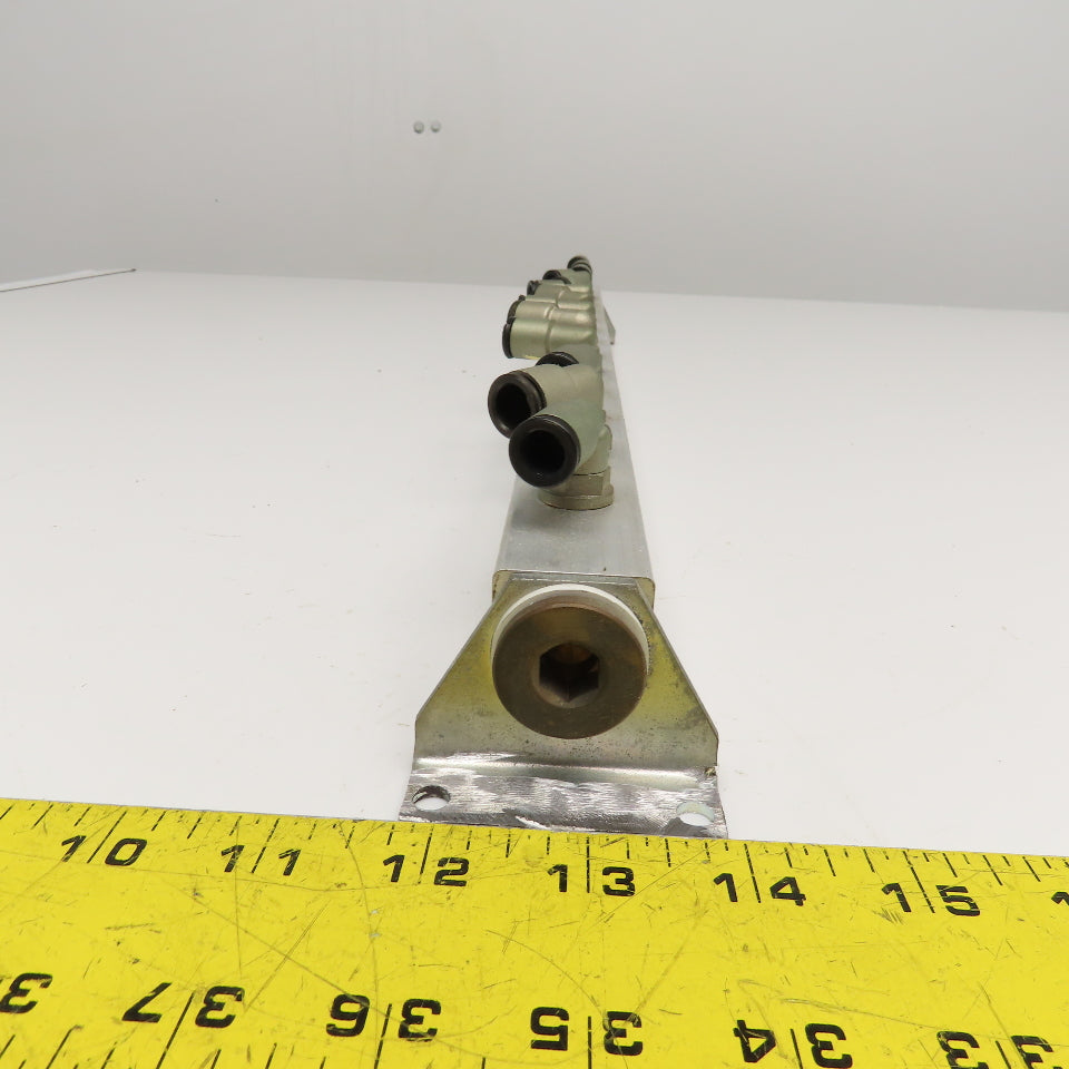 15 Port G1/4 x G1/2 Aluminum Low Pressure Manifold