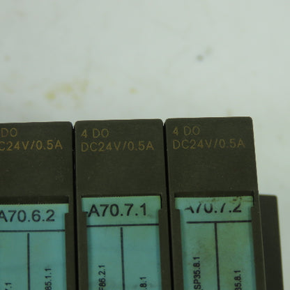 Siemens 6ES7 132-4BD01-0AA0 Simatic S7 Digital Output Module 24VDC 0.5A Lot Of 8
