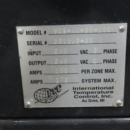 ITC VCS-40-36-100 Visions 3000 Hot Runner Mold Temperature Control System 3PH