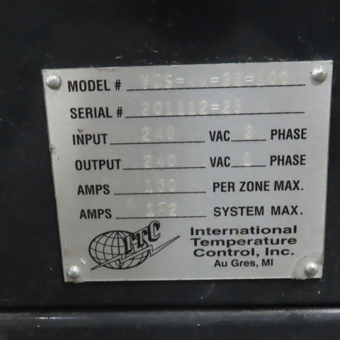 ITC VCS-40-36-100 Visions 3000 Hot Runner Mold Temperature Control System 3PH