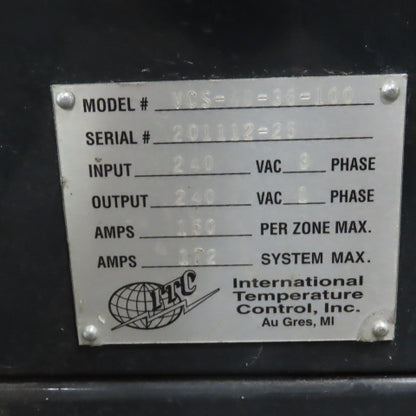 ITC VCS-40-36-100 Visions 3000 Hot Runner Mold Temperature Control System 3PH