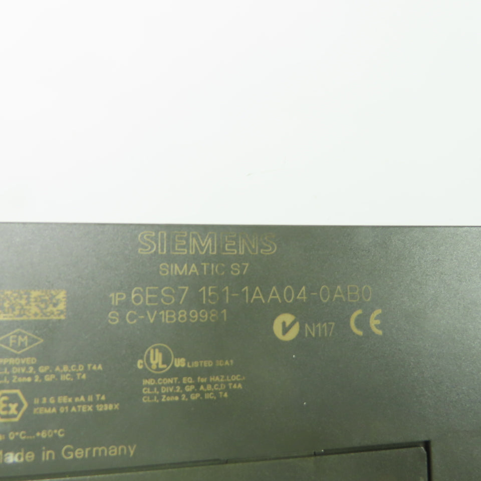 Siemens 6ES7 151-1AA04-0AB0 Simatic S7 Interface Module 24VDC