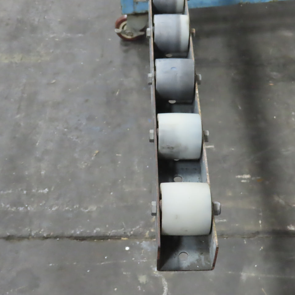 2.1" x 1.88" W Poly Skate Wheel Conveyor Roller Rail 10', 12', 125" OAL Lot Of 3