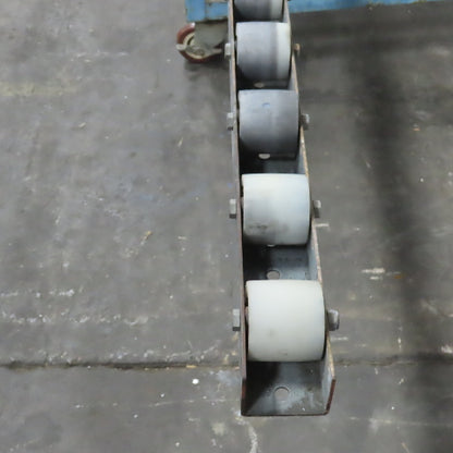 2.1" x 1.88" W Poly Skate Wheel Conveyor Roller Rail 10', 12', 125" OAL Lot Of 3