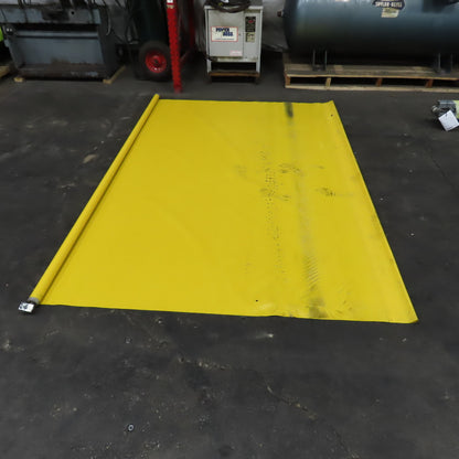 Yellow Welding Backdrop Safety Screen Curtain 104" Wide x 68" High