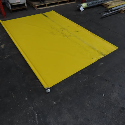 Yellow Welding Backdrop Safety Screen Curtain 104" Wide x 68" High